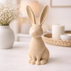 Modern Bunny Decor | Minimalist Rabbit Sculpture | Easter Bunny Ornament | Scandinavian Home Decor | Cute Rabbit Statue | Spring Decoration