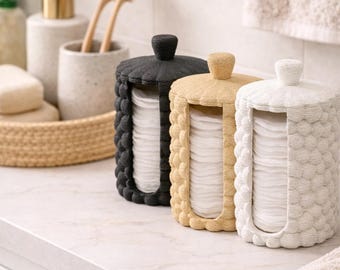 Cotton Pad Organizer, bathroom container: Cotton Wool Storage