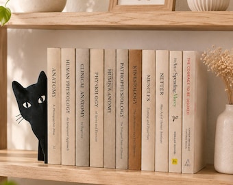Bookend | Cat Bookshelf Decor | Pet Lover and Book Lover Gift | Shelf Decor