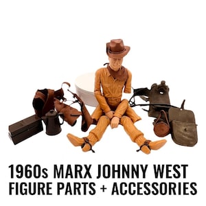 Vintage 1974 ️ Louis Marx Toys Johnny West Western Figur Zubehör in