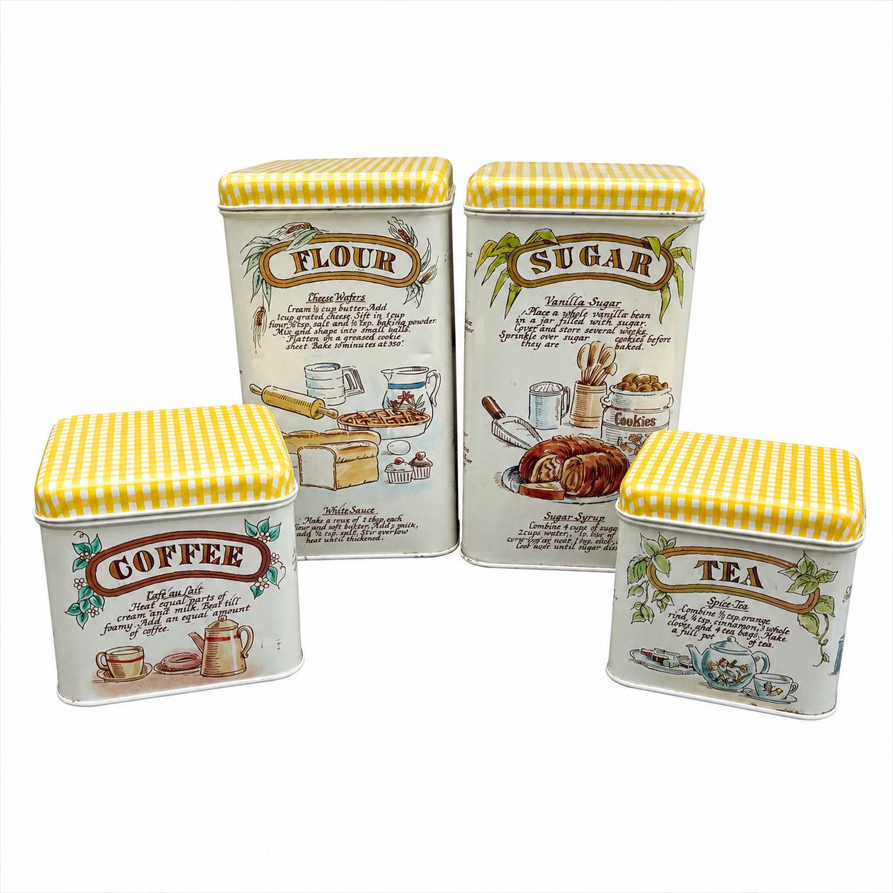Vintage Canister Set of 4 - Etsy