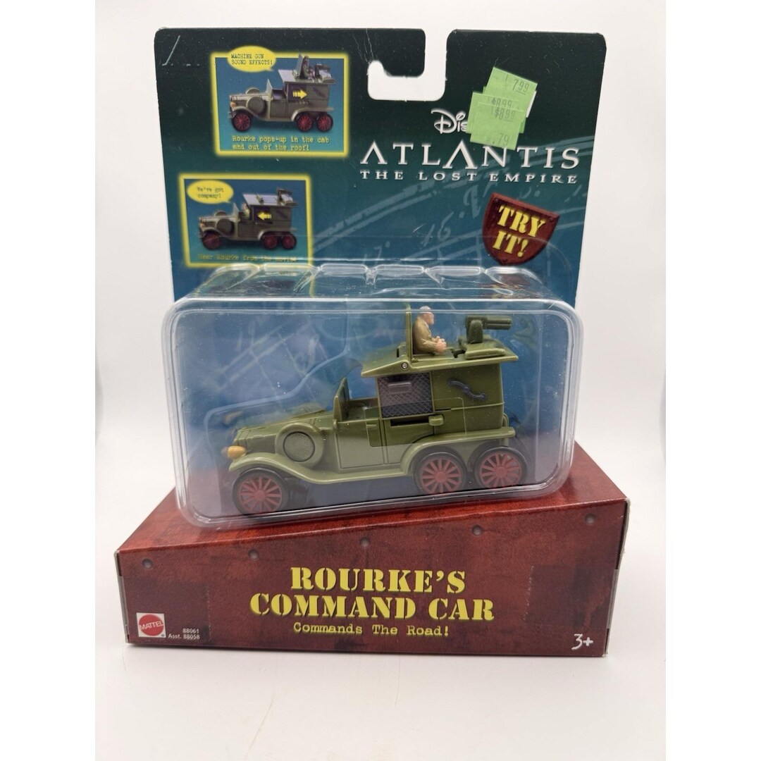 Disney's Atlantis the Lost Empire Rourke's Command Car New-mattel 2000 ...