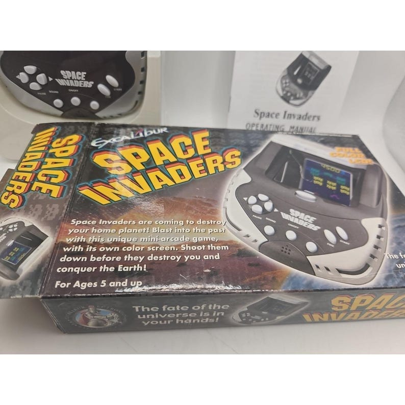 Invaders Led Handheld Vintage Excalibur SPACE INVADERS Electronic Portable Handheld 402-1 ...