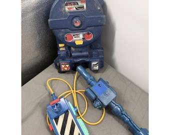 Mochila de protones y brazalete de Kenner de Los Verdaderos Cazafantasmas, varita vintage de 1984