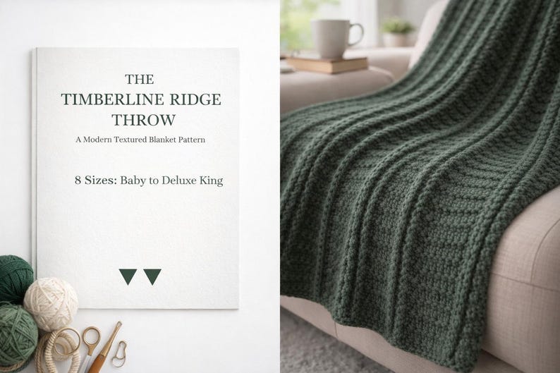 Ridge Texture Crochet Blanket Pattern | Beginner Friendly, Baby to King ...