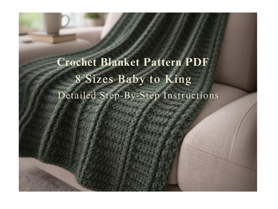 Ridge Texture Crochet Blanket Pattern | Beginner Friendly, Baby to King ...