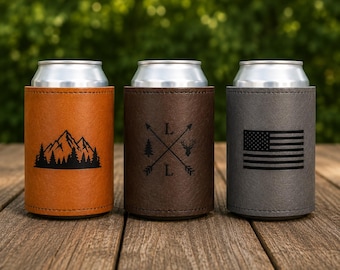 Groomsmen Can Cooler Holder Personalized |Custom Engraved Beer Can Holder | Groomsmen Gift | Bottle Holder | Bachelor Party | Wedding Favor