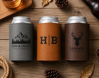 Groomsmen Can Cooler Holder Personalized |Custom Engraved Beer Can Holder | Groomsmen Gift | Bottle Holder | Bachelor Party | Wedding Favor