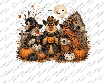 Fall Chicken PNG | Cute Hen Design | Fall Chicken Shirt | Farmhouse Chicken | Floral Chicken Art | Thanksgiving Chicken | Rustic Fall PNG