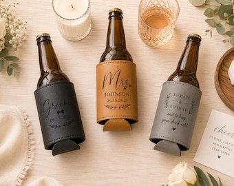Personalized Wedding Can Cooler | Custom Wedding Favor | Can Coolers | Personalized Can Holders | Personalized Beer Huggers | Wedding favors