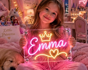 Custom Name Neon Sign, Personalized LED Light for Kids & Teens, Aesthetic Room Decor, Bedroom Wall Light, College Dorm Decor, Christmas Gift