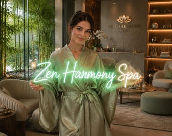 Spa Neon Sign Custom, LED Beauty Salon Wall Sign, Skincare Clinic Decor, Personalized Business Neon Light.