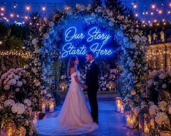 Wedding neon sign for reception, Neon Sign Wedding Decor, Wedding Gifts, Wedding Decorations, Wedding Light Neon Name Sign Wedding, Decor