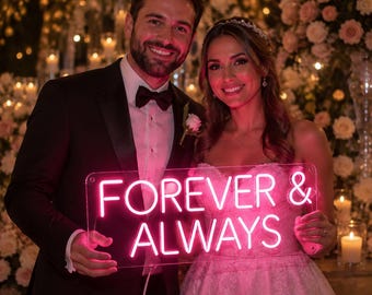 Wedding Neon Sign for Reception | Custom Wedding Neon Light | Personalized Name Sign | Wedding Decor | Reception Backdrop | Wedding Gift