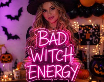 Halloween Neon Sign, Spooky LED Neon Light, Halloween Party Decor, Ghost Neon Sign, Halloween Wall Decor, Trick or Treat Sign.