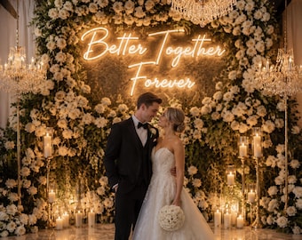 Personalized Neon Wedding Sign, Custom LED Wall Decor, Wedding Reception Backdrop, Neon sign
