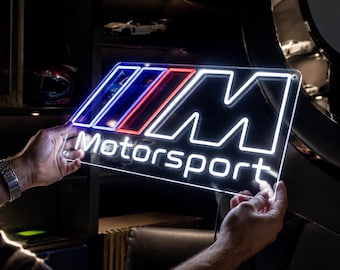 BMW Neon Sign, Custom LED Car Logo Light, Garage Wall Decor, Auto Shop Neon Sign, Car Enthusiast Gift, Man Cave Decor