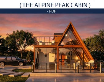 Modern A-Frame Cabin Plans | 22x40 Loft Design (PDF)