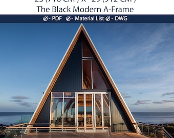 A-Frame Cabin Plans | 23x29 Small Home with Loft (PDF & DWG)