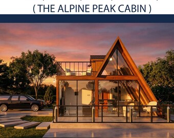 A-Frame Cabin Plans | 22x40 Small Home with Loft (PDF & DWG)