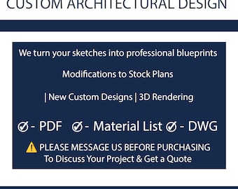 Custom House Plan Design, Sketch to Blueprints, 3D Rendering
