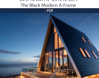 Black A-Frame Cabin Plans | 23x29 Modern Airbnb House | PDF Only