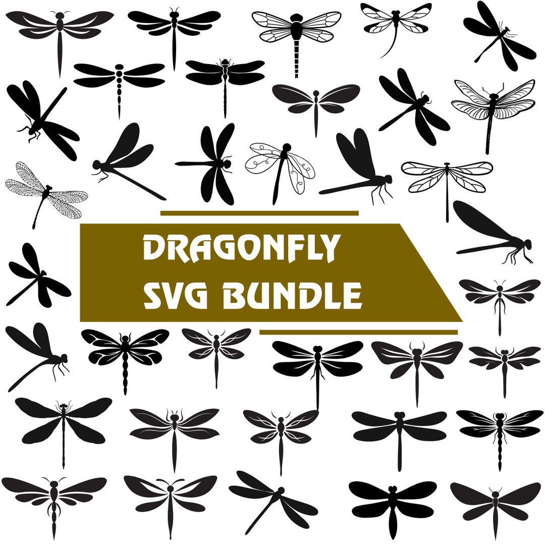 Dragonfly SVG Bundle: Insect Vector Svg, Dragonfly Vector, Dragonflies ...
