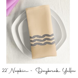 Cotton Twill Napkins "Go With Everything"  |  2 Sizes in Color: Daybreak Yellow