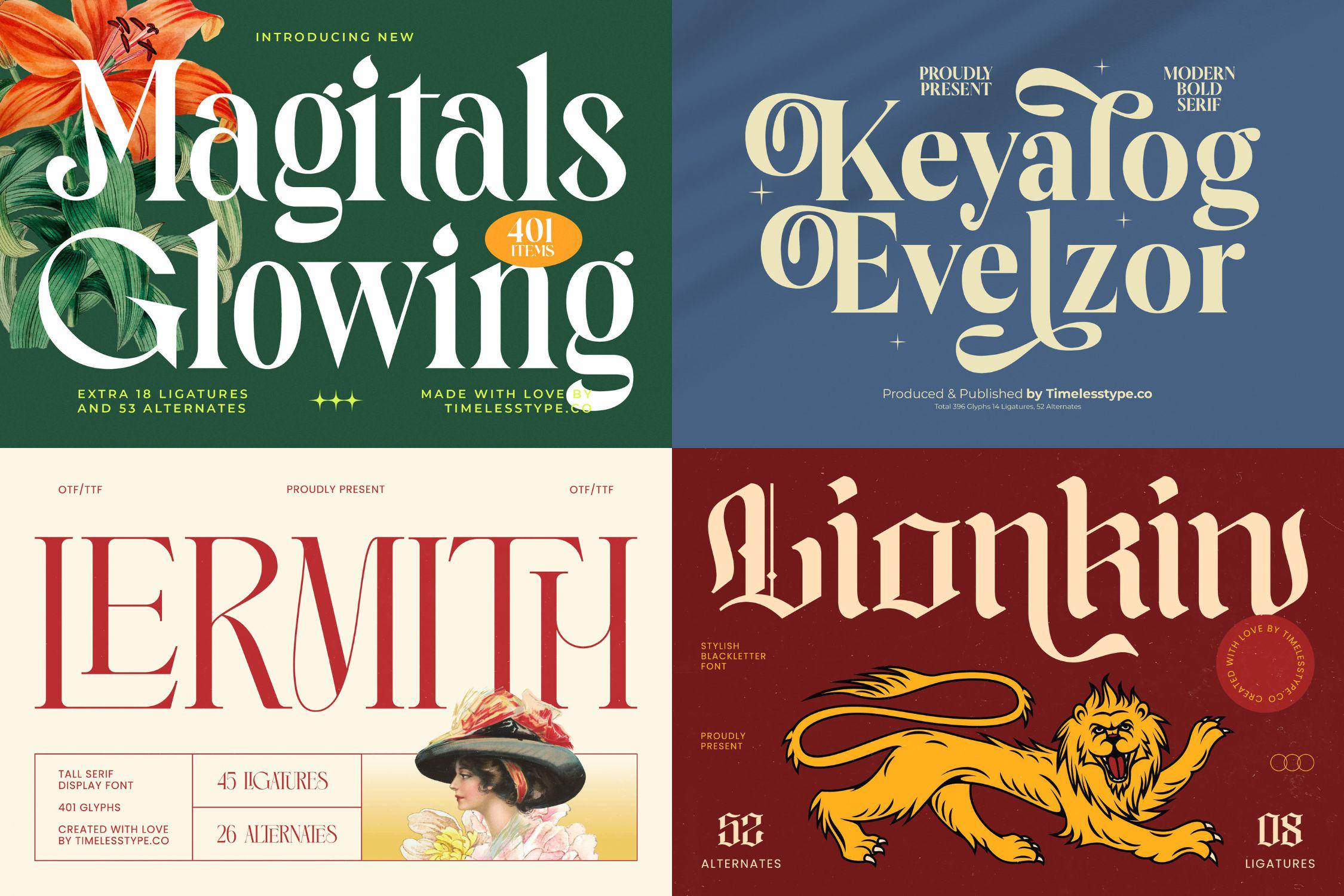 Mega Impact Font Bundle – 50 Elegant Fonts for Branding & Logos - Etsy
