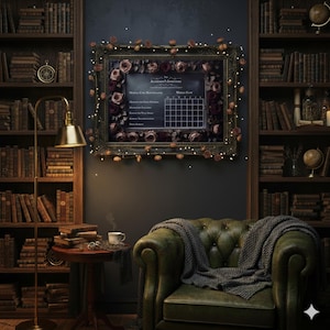 PHYSICAL PRINT | Alchemist's Inventory ADHD Energy Ledger, Dark Academia Ritual Guide, A-Series Giclée, Moody Productivity