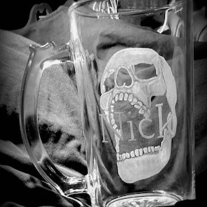 Personalized skull mug set of two