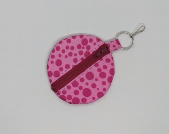Pochette pour écouteurs rose bonbon