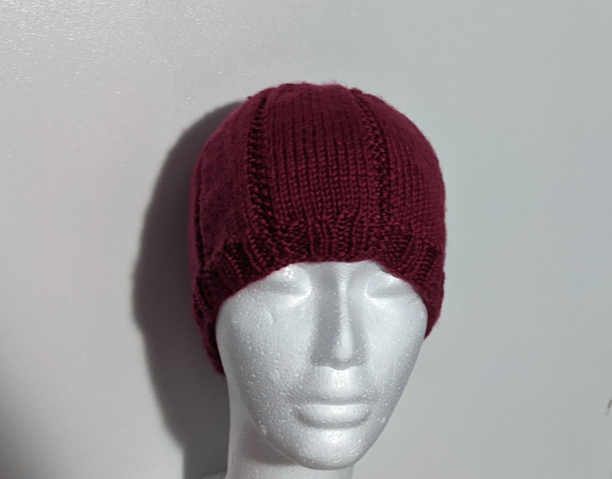 Handknit Raspberry Beanie Hat | Etsy 