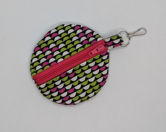 Black and White and Watermelon Earbud Pouch
