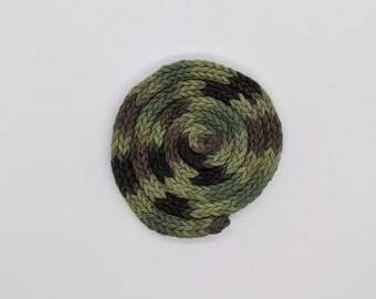 Handknit Green Camo Coaster