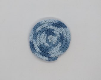 SALE! Handknit Faded Denim Coaster