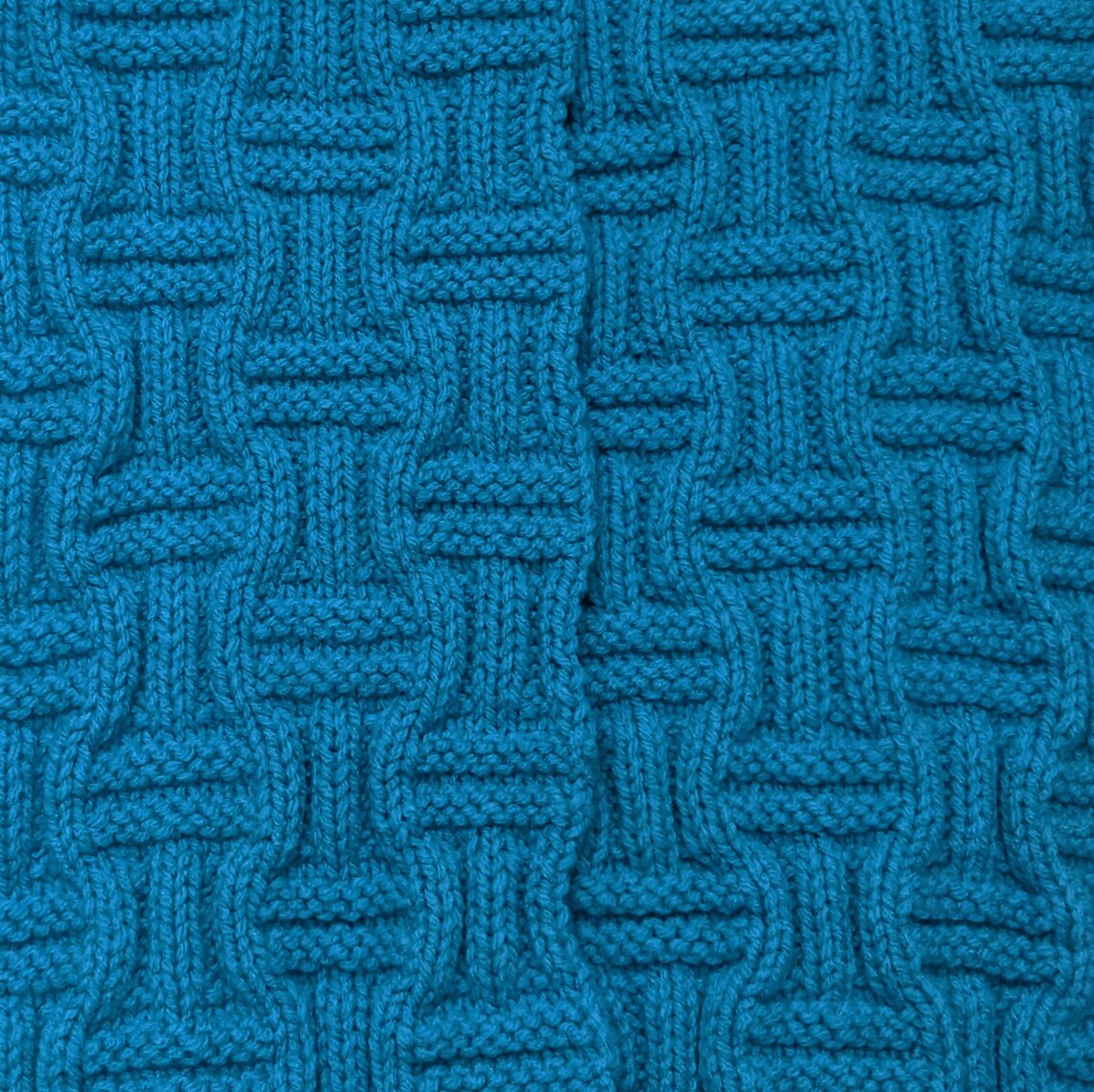 Scarf Ridges Bright Turquoise Wavy Ridges Scarf - Etsy