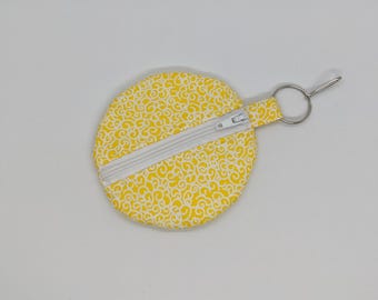 Étui pour écouteurs jaune et blanc