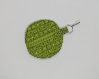 Étui pour écouteurs géométrique vert citron