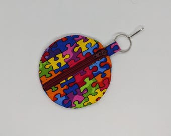 Pochette pour écouteurs de sensibilisation à l'autisme, pièce de puzzle