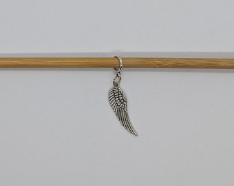 Silver Wing Stitch Marker