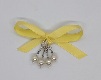 Marqueurs de point « Pearl » blancs (lot de 4)