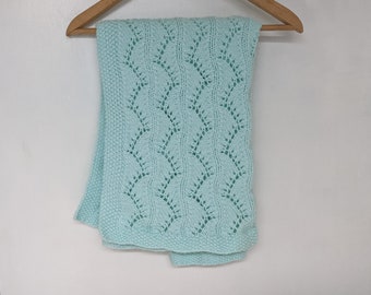 Mint Lace Baby Blanket
