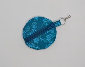 SALE! Bright Blue Floral Earbud Pouch