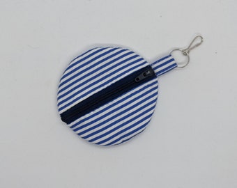 SALE! Blue and White Stripes Ear Bud Pouch