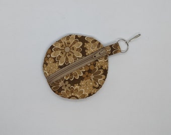 Pochette pour écouteurs Explosion florale marron clair