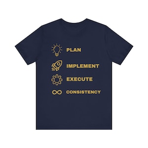 Planen, Umsetzen, Ausführen – Konstanz-T-Shirt | Motivierendes Produktivitäts-T-Shirt Bild 12