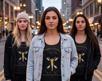 Meerjungfrau Tänzerin Silhouette Tank | Ozean Sterne, Gold Figur