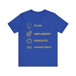 Planen, Umsetzen, Ausführen – Konstanz-T-Shirt | Motivierendes Produktivitäts-T-Shirt Bild 11