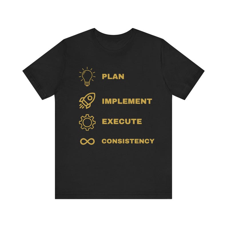 Planen, Umsetzen, Ausführen – Konstanz-T-Shirt | Motivierendes Produktivitäts-T-Shirt Bild 9